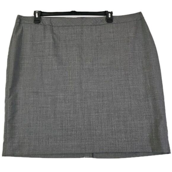 Lands' End Outfitters ~ LWoman Plus Size 22W~ Gray Wool A-Line Pensil Skirt NWOT - Picture 6 of 12